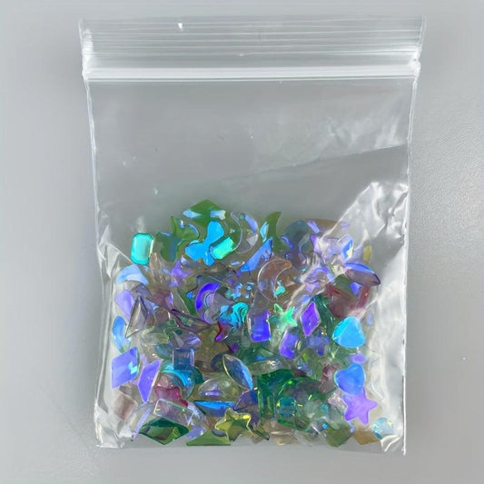 150pcs Aurora Nail Art Rhinestones Crystal Gemstone for DIY or Salons