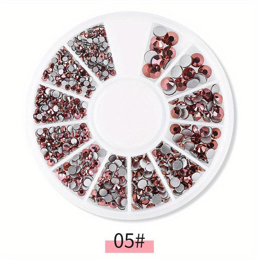 Crystal Nail Art Rhinestone Silver Clear Flat Bottom Mixed Sizes DIY Nail Art