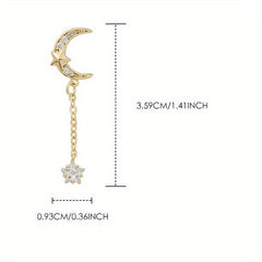 3D Moon Star Zircon Nail Pendant Y2K Nail Art Charms Nail Art Jewelry