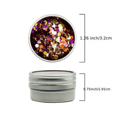 3D Nail Art Sequins Mixed Glitter Holographic Powder Manicure Sparkly Paillettes