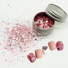 3D Nail Art Sequins Mixed Glitter Holographic Powder Manicure Sparkly Paillettes