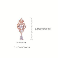 Zircon Star Crown Pendant Nail Art Rhinestone Accessory