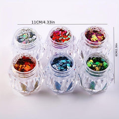 Hexagon Glitter Sequins Mermaid Flake Nail Art