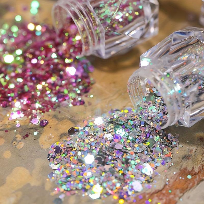 Hexagon Glitter Sequins Mermaid Flake Nail Art