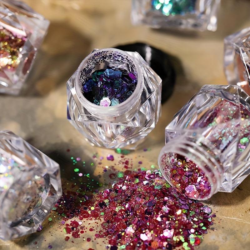 Hexagon Glitter Sequins Mermaid Flake Nail Art