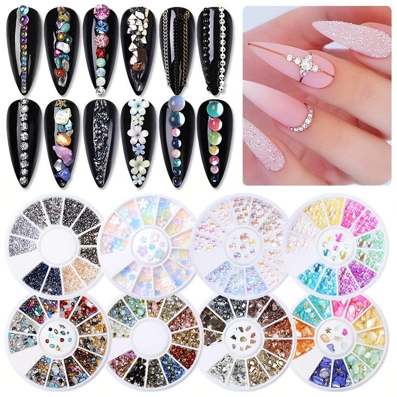 1box Sparkling Rhinestone Nail Art Charms for DIY Crafts