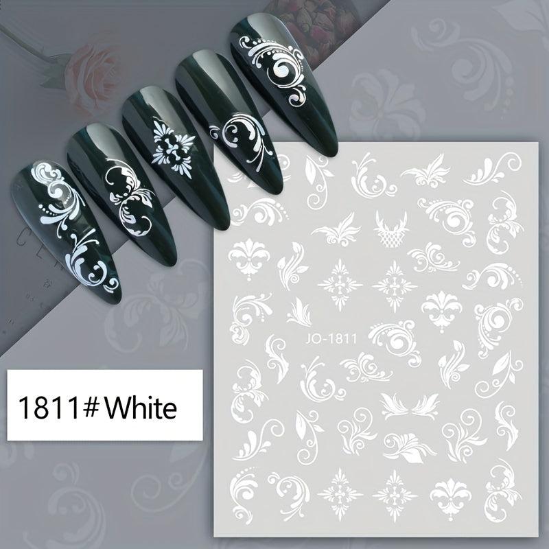 4 Sheets Retro Bohemian Totem Nail Art Stickers Self Adhesive Nail Art Decals