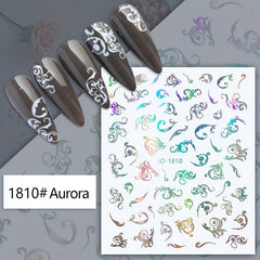 4 Sheets Retro Bohemian Totem Nail Art Stickers Self Adhesive Nail Art Decals