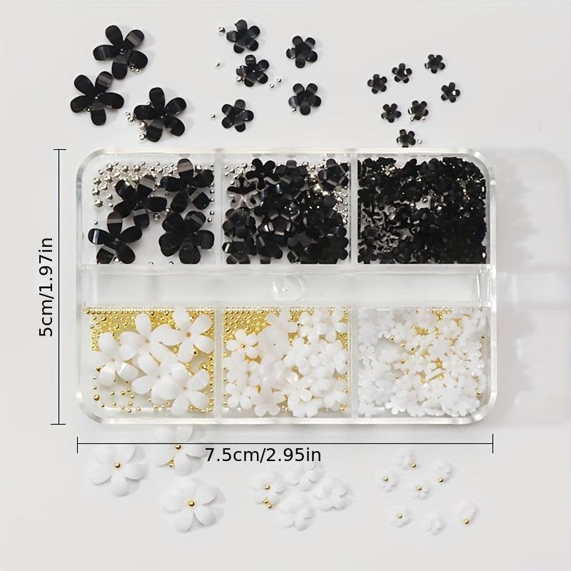 Resin Flower Nail Art Charms Colored Flower Nail Art Stickers
