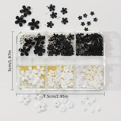 Resin Flower Nail Art Charms Colored Flower Nail Art Stickers