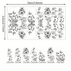 Self Adhesive Flower Nail Art Decals for DIY Manicure