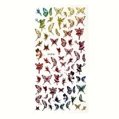 5 Sheets Butterfly Nail Art Stickers Self Adhesive Nail Decals DIY or Salons