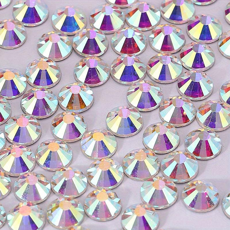1440 Round Nail Rhinestones Crystal AB Gemstones
