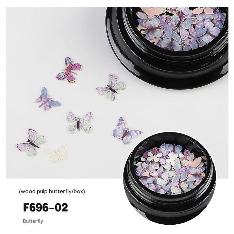 3D Resin Butterfly Nail Art Decor Mixed Shape DIY Manicure Supplies
