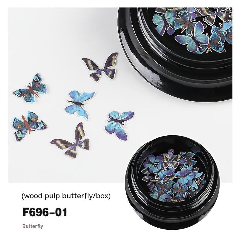 3D Resin Butterfly Nail Art Decor Mixed Shape DIY Manicure Supplies