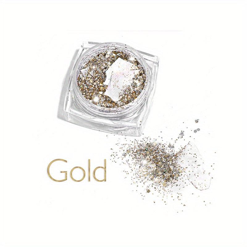 Holographic Nail Art Glitter Sequins Shell Silces Nail Flakes 1g