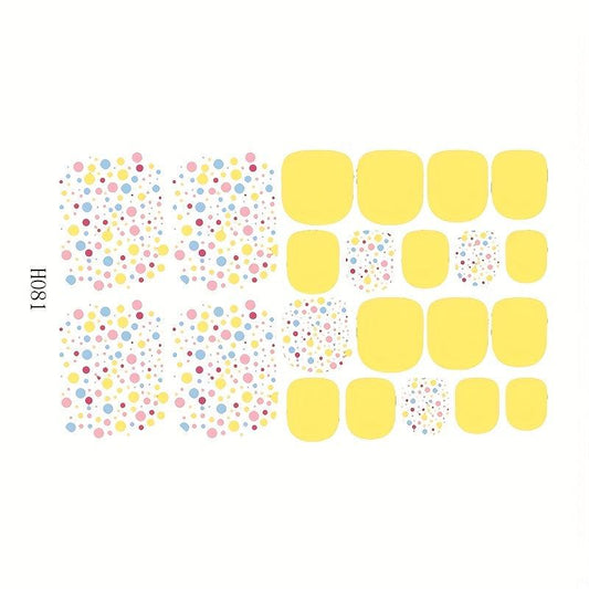 Waterproof Toenail Polish Stickers Full Cover Toenail Decal Strip