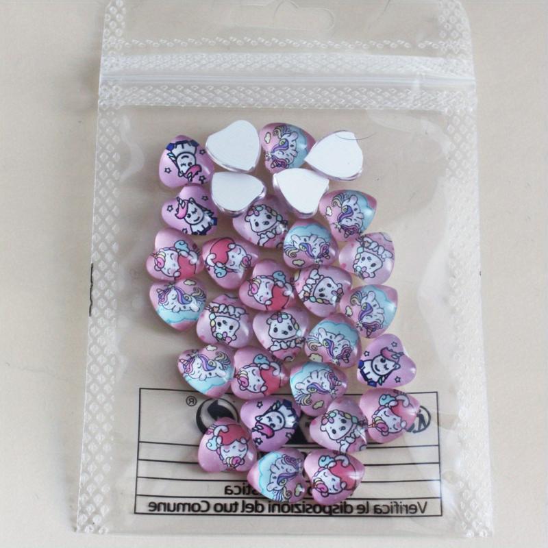 30pcs 3D Crystal Heart Nail Art Charms for Weddings and DIY Nail Art