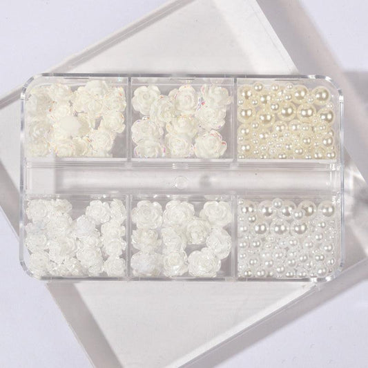 3D Aurora Camellia Nail Charms Acrylic Resin Flowers