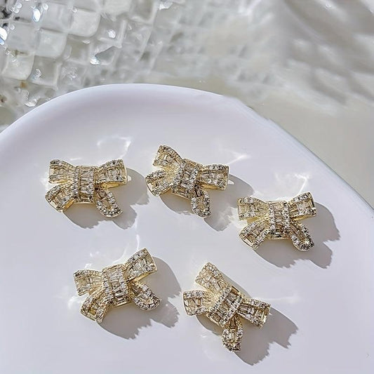 3D Diamond Bowknot Charms Nail Rhinestones DIY Nail Art Decorations