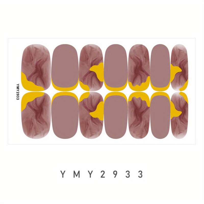 Marble Nail Polish Stickers Self Adhesive Art Decal Strips Kit