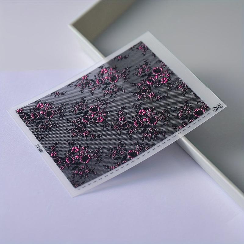 5D Embossed Rose Nail Art Stickers - Self Adhesive Nail Art Supplies