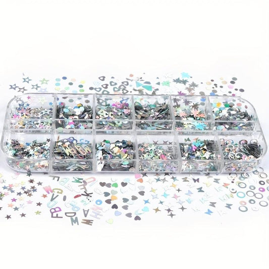 Laser Nail Art Sequins Holographic Glitter Manicure Decoration