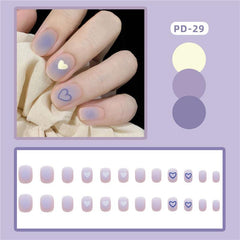 Heart Gradient Press On Nails False Nails for Women