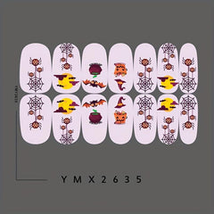 Halloween Full Wrap Nail Polish Stickers For Fall Autumn