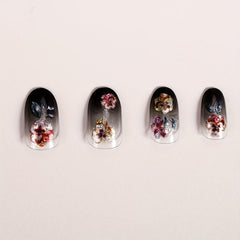 Holographic Flower Nail Art Stickers Decals 5D Embossed
