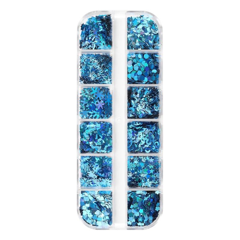 Y2K Star Snowflake Nail Accessories Box