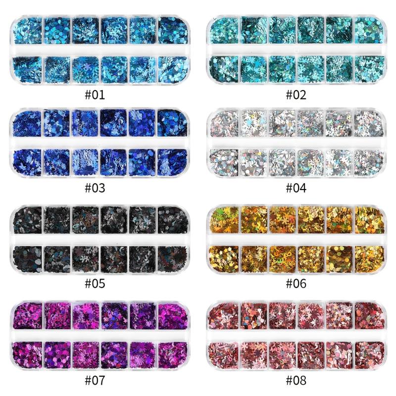 Y2K Star Snowflake Nail Accessories Box