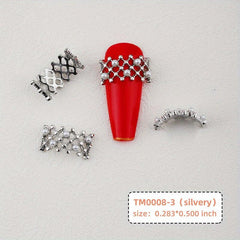 Clear Crystal Charms For Nails Rhinestone 2 Pcs
