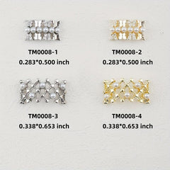Clear Crystal Charms For Nails Rhinestone 2 Pcs