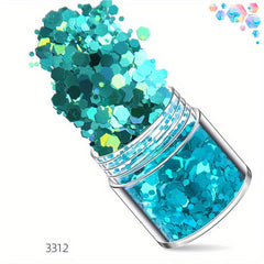 Colorful Laser Hexagon Nail Art Sequins Holographic Glitter Powder