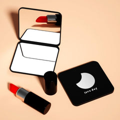Square Compact Mirror for Travel Double Sided Handbag Cosmetic Mirror