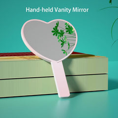 Heart Shaped Hand Held Makeup Mirror - Women's Beauty Essential
