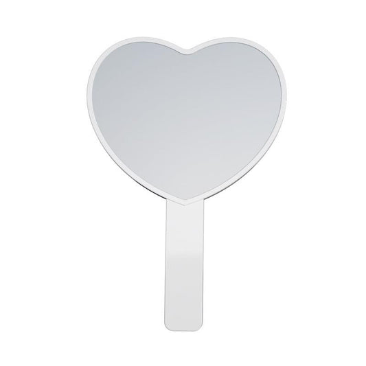 Heart Shaped Hand Held Makeup Mirror - Women's Beauty Essential