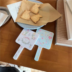 Portable Makeup Mirror Cartoon Animal Pattern Square Mirror