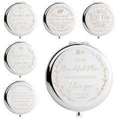 Personalized Compact Mirror: Unique Gift for Women, Wife, Mom, Daughter, Grandma