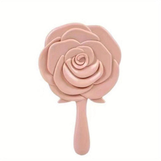 Vintage 3D Rose Handheld Mirror for Makeup & Skincare