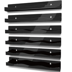 6pcs 38 Nail Polish Rack Wall Mounted Shelf Acrylic Organizer Nail Techs