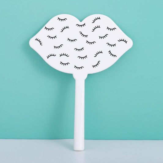 Beard & Letter Graphic Handheld Mirror With Handle For Vanity Makeup Home