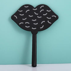 Beard & Letter Graphic Handheld Mirror With Handle For Vanity Makeup Home