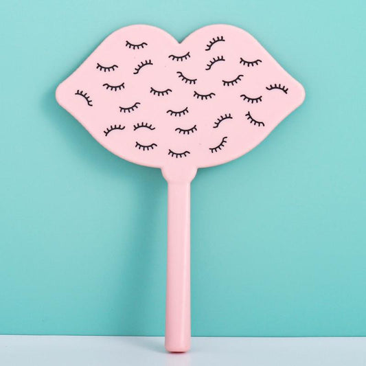 Beard & Letter Graphic Handheld Mirror With Handle For Vanity Makeup Home