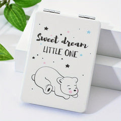 Cartoon Animal Pattern Compact Makeup Mirror