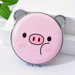Cartoon Animal Pattern Compact Makeup Mirror
