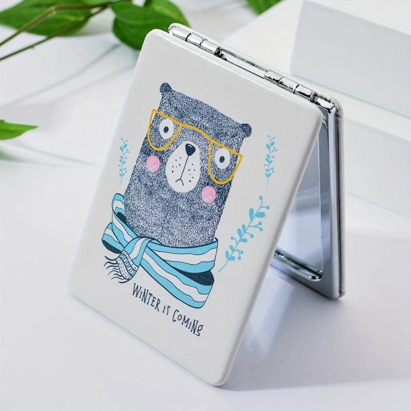 Cartoon Animal Pattern Compact Makeup Mirror