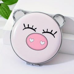 Cartoon Animal Pattern Compact Makeup Mirror
