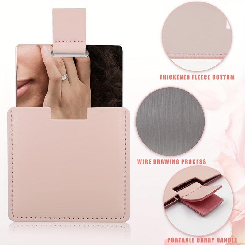 Portable Stainless Steel Makeup Mirror - Travel and Gift for Girls and Women